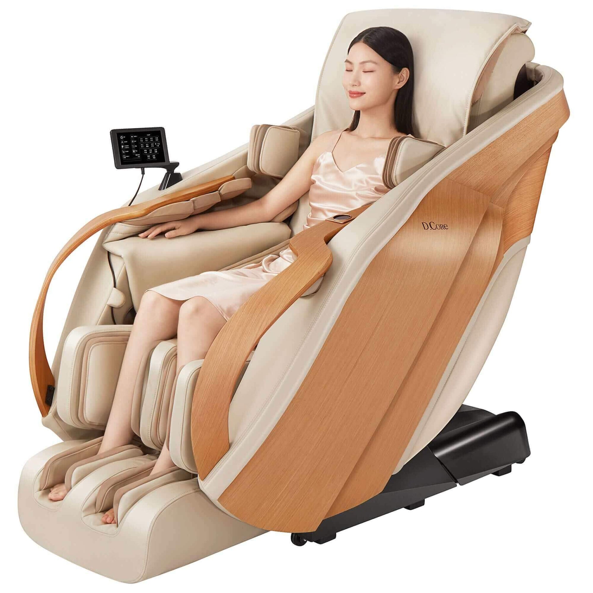 DCore 2 - Made in Japan Ultra Premium Massage Chair w/ Oak Side Panels - Synca Massage Chair